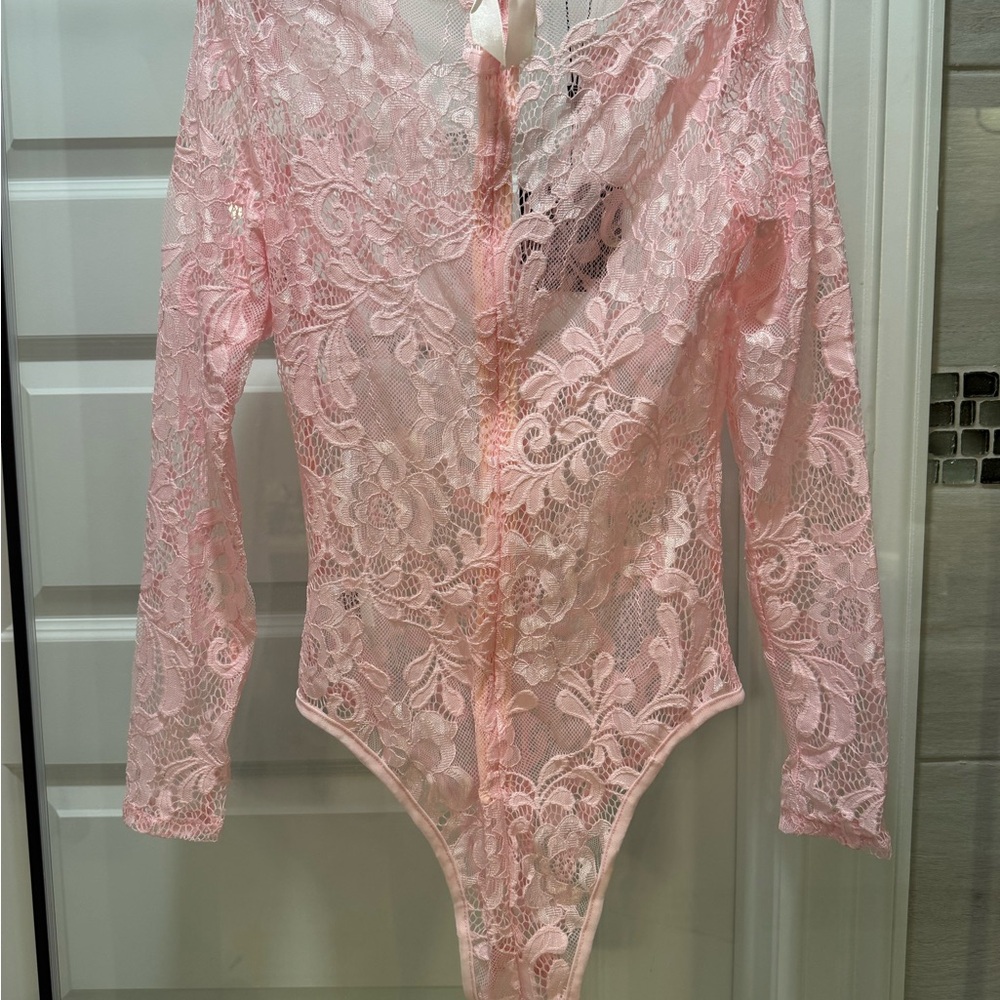 Parisian Works Blush Lace Bodysuit - Picture 5 of 8